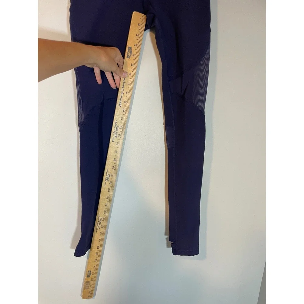 Alo‎ Yoga High Waist Coast Stirrup Legging Mesh Navy Blue Medium Full Length